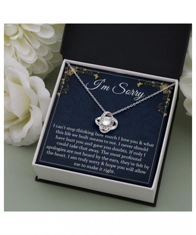 I'm Sorry Gifts For Her, Sorry Gift, Apology Card, Apology Necklace, Forgive Me Jewelry, Sorry Partner Stainless Sterling Sil...