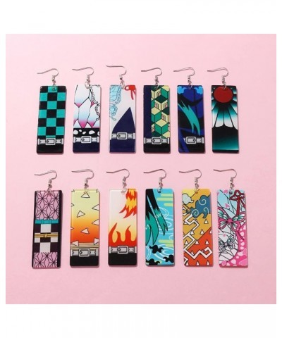 Anime Kamado Tanjiro Hanafuda Earrings - Kimetsu No Yaiba Hanafuda Earrings - Cosplay Accessories For Womens Girls F $9.00 Ea...