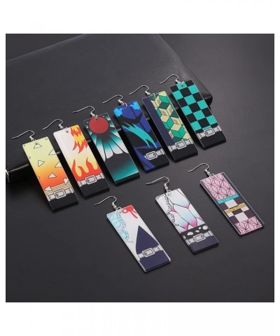 Anime Kamado Tanjiro Hanafuda Earrings - Kimetsu No Yaiba Hanafuda Earrings - Cosplay Accessories For Womens Girls F $9.00 Ea...