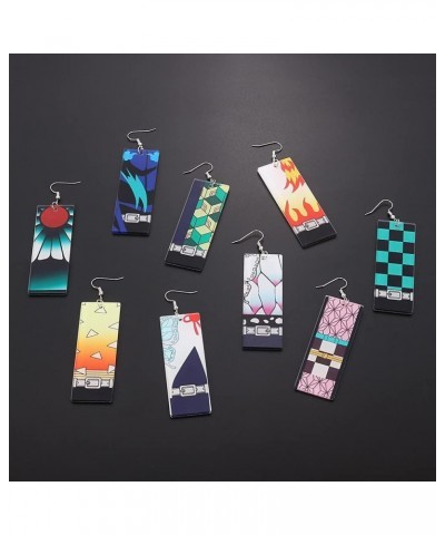 Anime Kamado Tanjiro Hanafuda Earrings - Kimetsu No Yaiba Hanafuda Earrings - Cosplay Accessories For Womens Girls F $9.00 Ea...