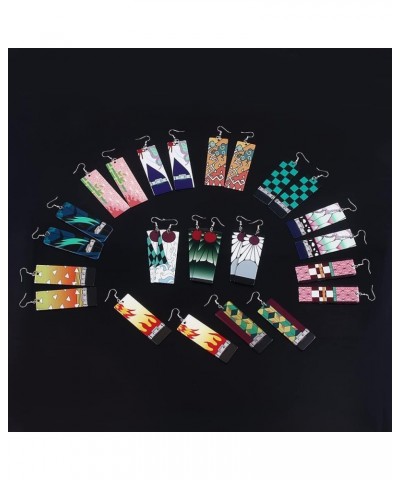 Anime Kamado Tanjiro Hanafuda Earrings - Kimetsu No Yaiba Hanafuda Earrings - Cosplay Accessories For Womens Girls F $9.00 Ea...