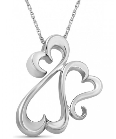 Necklaces for Women – Necklace for Women in Sterling Silver – Entwined Heart Necklace Centerpiece – Hypoallergenic Pendant $1...