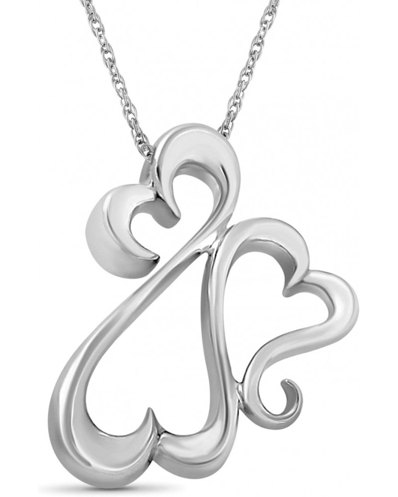 Necklaces for Women – Necklace for Women in Sterling Silver – Entwined Heart Necklace Centerpiece – Hypoallergenic Pendant $1...