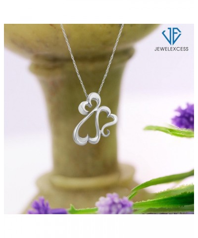 Necklaces for Women – Necklace for Women in Sterling Silver – Entwined Heart Necklace Centerpiece – Hypoallergenic Pendant $1...