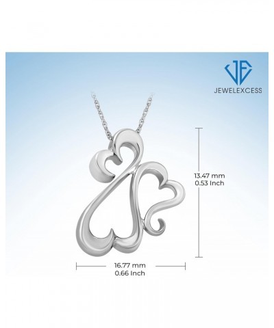 Necklaces for Women – Necklace for Women in Sterling Silver – Entwined Heart Necklace Centerpiece – Hypoallergenic Pendant $1...