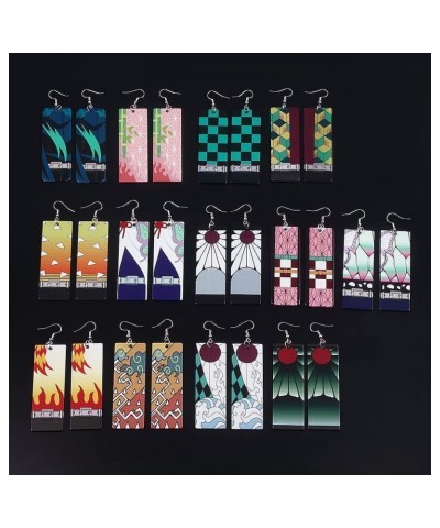 Anime Kamado Tanjiro Hanafuda Earrings - Kimetsu No Yaiba Hanafuda Earrings - Cosplay Accessories For Womens Girls F $9.00 Ea...