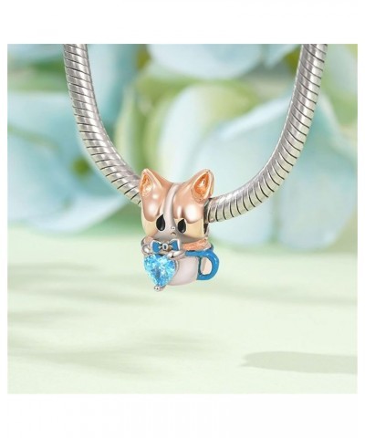 Pet Dog Bowl Bead Charm For Women, S925 Sterling Silver Bead Charm NecklaceBracelet for Her, Jewelry Gift N-Style $17.20 Brac...