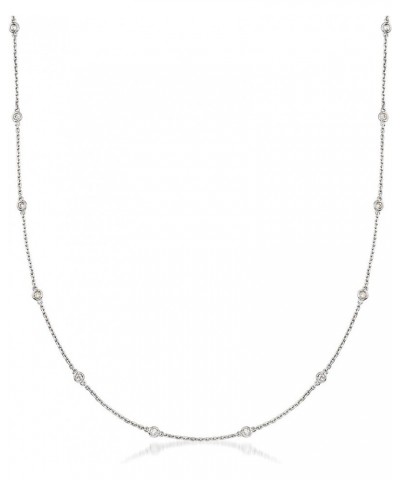 Bezel-Set Diamond Station Necklace in Sterling Silver 0.50 ct. t.w. in Sterling Silver 20.0 Inches $132.00 Necklaces