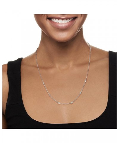 Bezel-Set Diamond Station Necklace in Sterling Silver 0.50 ct. t.w. in Sterling Silver 20.0 Inches $132.00 Necklaces