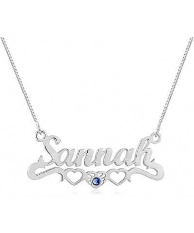 Personalized Sterling Silver Name Necklace Custom Made Any name Pendant Necklace $26.67 Necklaces