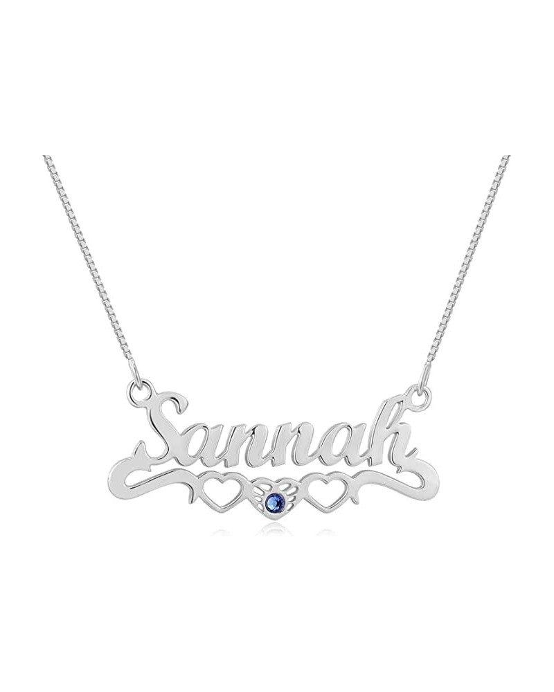 Personalized Sterling Silver Name Necklace Custom Made Any name Pendant Necklace $26.67 Necklaces