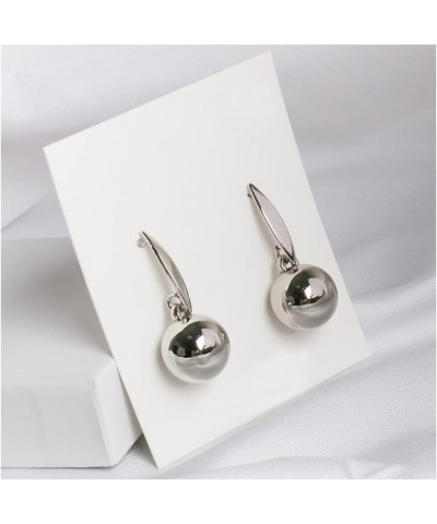 Silver Dangle Earrings Ball Drop Earrings Simple Earrings for Women $9.85 Earrings