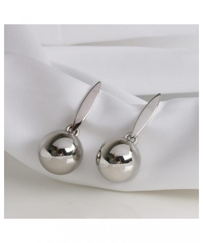 Silver Dangle Earrings Ball Drop Earrings Simple Earrings for Women $9.85 Earrings