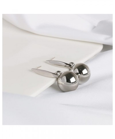 Silver Dangle Earrings Ball Drop Earrings Simple Earrings for Women $9.85 Earrings