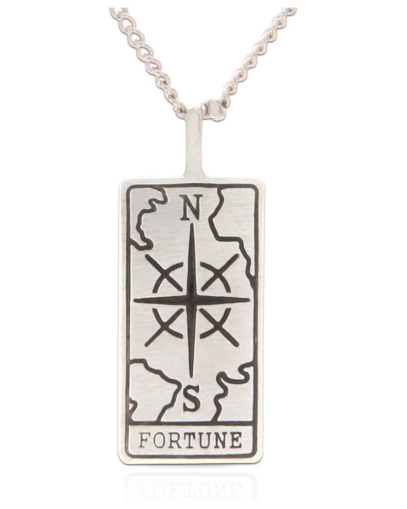 Tarot Card Necklace for Women | Fortune Heart Strength World Karma, 21 inches Fortune_WhiteGold $10.91 Necklaces