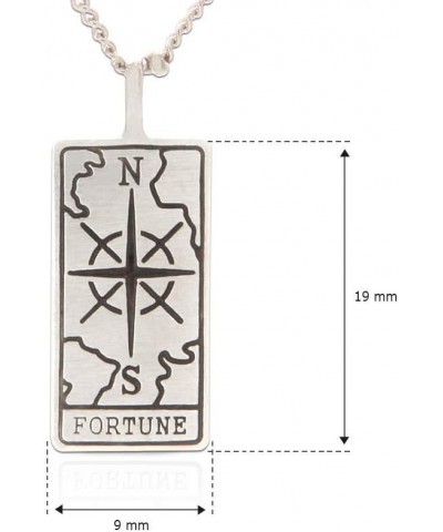 Tarot Card Necklace for Women | Fortune Heart Strength World Karma, 21 inches Fortune_WhiteGold $10.91 Necklaces