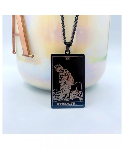 Tarot Card Necklace - Tarot Necklace for Women & Men - Tarot Card Jewelry - Stainless Steel Rider Waite Tarot Necklace - Zodi...