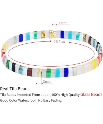 Elastic Tila Beads Bracelets Stranded Tila Beads 18 2101F $10.19 Bracelets