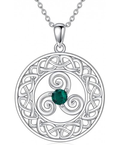 Celtic Necklace for women Silver Irish Celtics Knot Celtic Pendant Necklaces Good luck Necklace Good Luck Necklace with Birth...