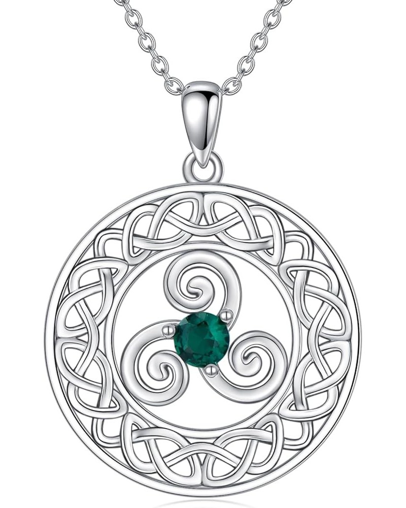 Celtic Necklace for women Silver Irish Celtics Knot Celtic Pendant Necklaces Good luck Necklace Good Luck Necklace with Birth...