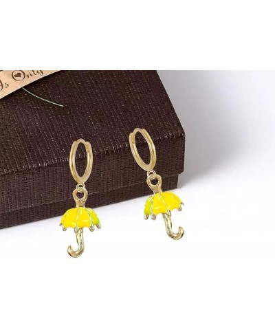 Funny Cute Alloy Rainbow Umbrella Drop Dangle Earrings Creative Mini Umbrella Weather Earrings Costume Holiday Huggie Jewelry...