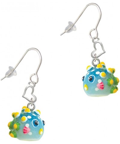 Resin Blowfish Small Heart French Earrings $17.39 Earrings