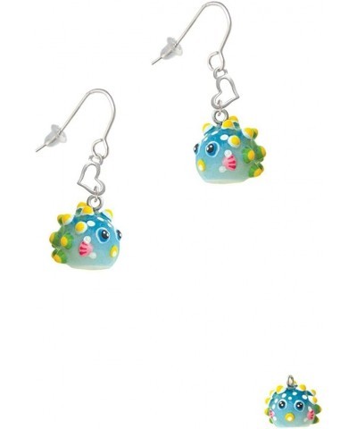 Resin Blowfish Small Heart French Earrings $17.39 Earrings