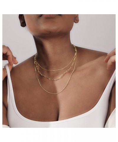 Gold/Silver Plated Choker Necklace for Women,Dainty Paperclip Thin Beaded Chain Trendy Shinning Dot Pendant Necklace Jewelry ...