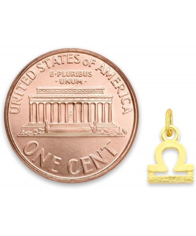 Solid 10k Gold Zodiac Charm Available in A-Z, Tiny Cute Horoscope Jewelry Taurus $14.62 Pendants