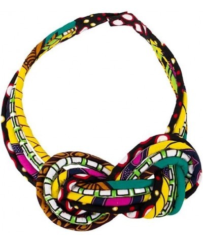 Women's Handmade Necklaces Ankara Kente Necklace Multi Strand African Wax Collar Multi 11 $16.18 Necklaces