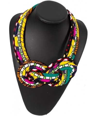 Women's Handmade Necklaces Ankara Kente Necklace Multi Strand African Wax Collar Multi 11 $16.18 Necklaces