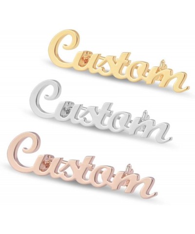 Custom Pins Design Your Own Name Tag Personalized 18K Gold Plated Stainless Steel Letter Pins Brooch Pins Customized Jewelry ...