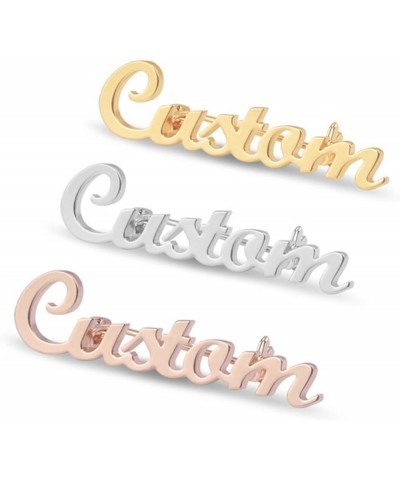 Custom Pins Design Your Own Name Tag Personalized 18K Gold Plated Stainless Steel Letter Pins Brooch Pins Customized Jewelry ...