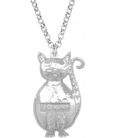 Enamel Alloy Cat Necklace Kitten Pendant Novelty Pets Jewelry Gifts for Women Girls Charms Cherry $9.59 Necklaces