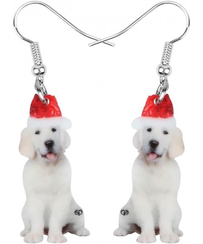 Cute Christmas Dog Earrings Dangle Jewelry for Girls Women Gifts Charms Christmas Hat Labrador $7.07 Earrings