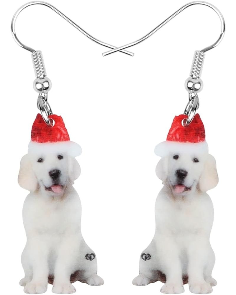 Cute Christmas Dog Earrings Dangle Jewelry for Girls Women Gifts Charms Christmas Hat Labrador $7.07 Earrings