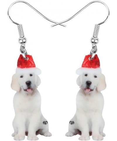 Cute Christmas Dog Earrings Dangle Jewelry for Girls Women Gifts Charms Christmas Hat Labrador $7.07 Earrings