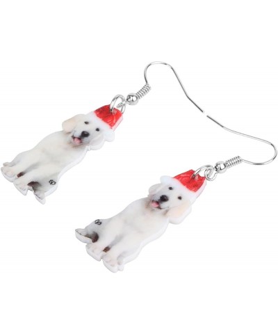 Cute Christmas Dog Earrings Dangle Jewelry for Girls Women Gifts Charms Christmas Hat Labrador $7.07 Earrings