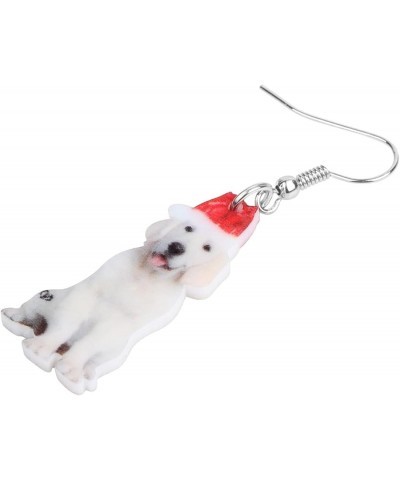 Cute Christmas Dog Earrings Dangle Jewelry for Girls Women Gifts Charms Christmas Hat Labrador $7.07 Earrings