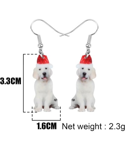 Cute Christmas Dog Earrings Dangle Jewelry for Girls Women Gifts Charms Christmas Hat Labrador $7.07 Earrings