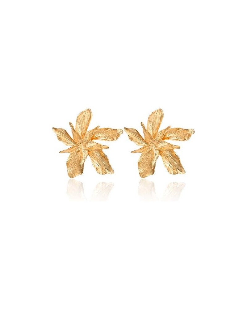 Jumbo Flower Earrings Flower Drop Earrings Big Earrings Bridal Flower Jewellery Gold $10.25 Earrings