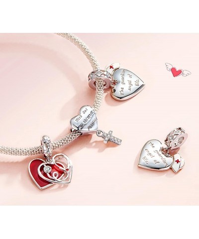 Cross Charm Fit Pandora Charms Bracelet Love Heart Christian Bible Verse Charms Prayer Faith Religious Jewelry Gifts for Wome...