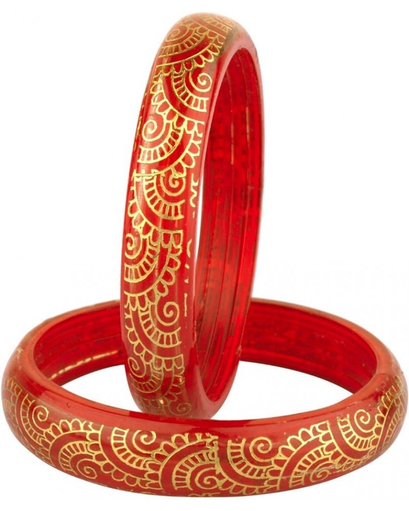 Indian Bangles Jewelry Fashion Bollywood Gold Acrylic Resin Bracelet Bangle Set for Women Style 4 2-6 $12.09 Bracelets