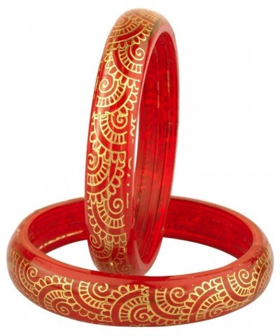 Indian Bangles Jewelry Fashion Bollywood Gold Acrylic Resin Bracelet Bangle Set for Women Style 4 2-6 $12.09 Bracelets