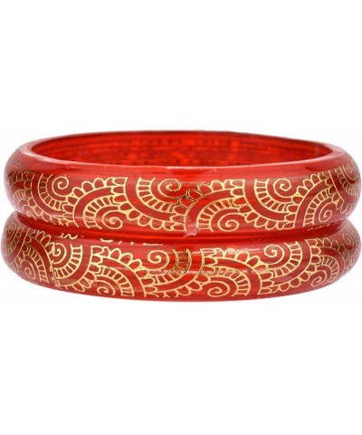 Indian Bangles Jewelry Fashion Bollywood Gold Acrylic Resin Bracelet Bangle Set for Women Style 4 2-6 $12.09 Bracelets