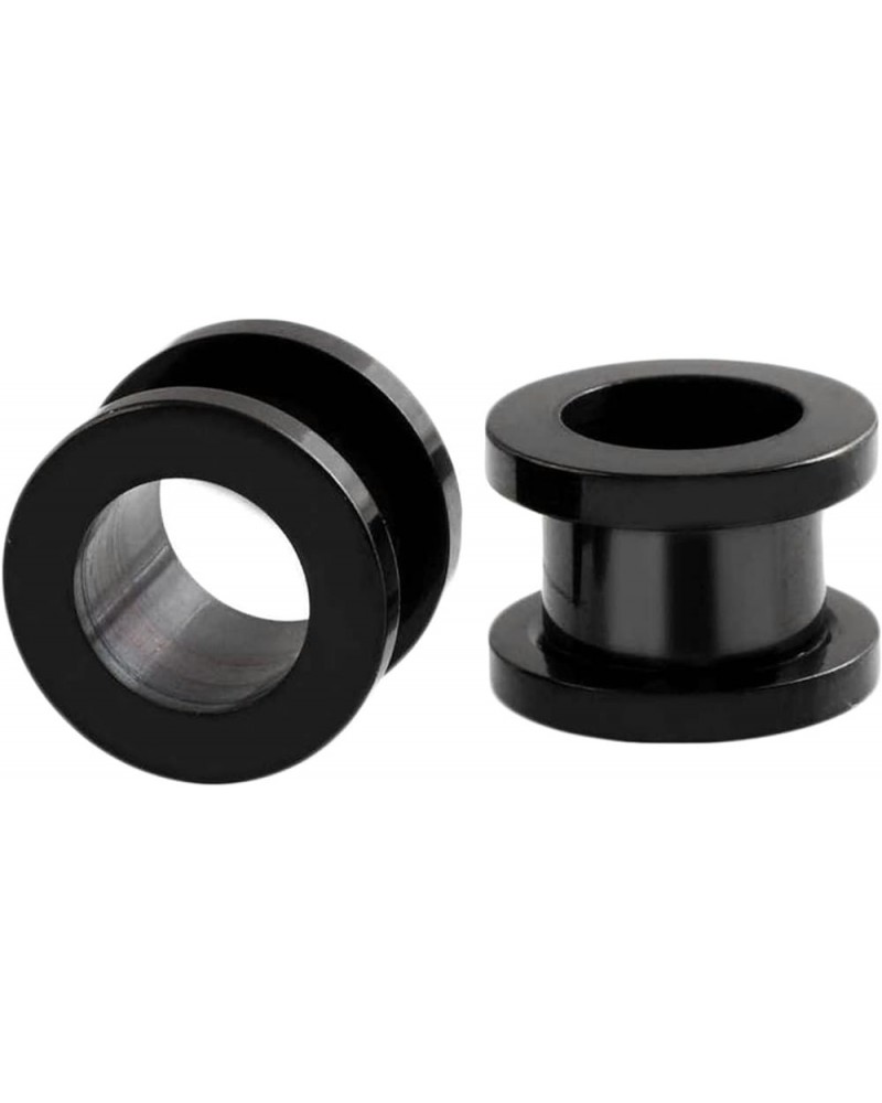 2 PCS Ear Stretching Tunnel Plugs, Ear Gauge Plugs Stainless Steel 1.6MM Black Hoop Ear Stretchers Tunnels 14.0 Millimeters $...