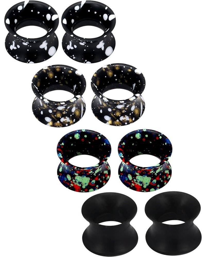 6G 4G 2G 0G 00G 12mm 14mm 16mm 18mm 20mm Ultra Thin Silicone Gauges Plugs Tunnels Earrings Flexible Flesh Tunnel Expander Str...