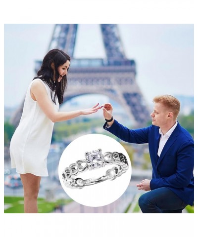 Women's Engagement and Band Ring Fashion Simple Zircon Ring Simple Personality Character Geometry Rings Ring For Women And Gi...