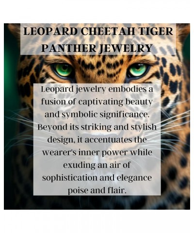 Silver Leopard Jewelry for Women - Panther Cheetah Jaguar Necklace or Earrings - Fine Leopard Gifts- Animal Jewelry for Women...