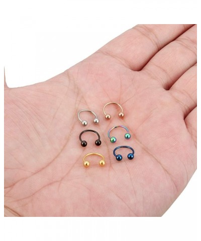 20G Septum Nose Ring Piercing Jewelry Lip Rings Hoops 316L Surgical Steel Horseshoe Cartilage Helix Rook Daith Earring Eyebro...